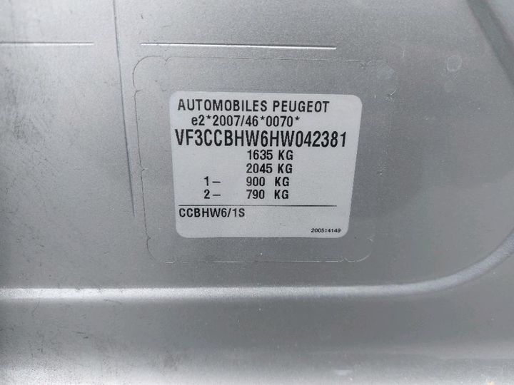 Photo 8 VIN: VF3CCBHW6HW042381 - PEUGEOT 208 