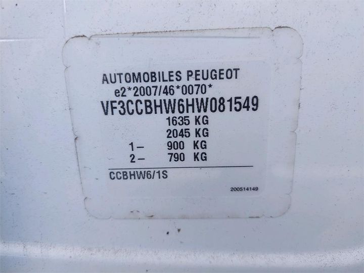 Photo 8 VIN: VF3CCBHW6HW081549 - PEUGEOT 208 BUSINESS R&#39 