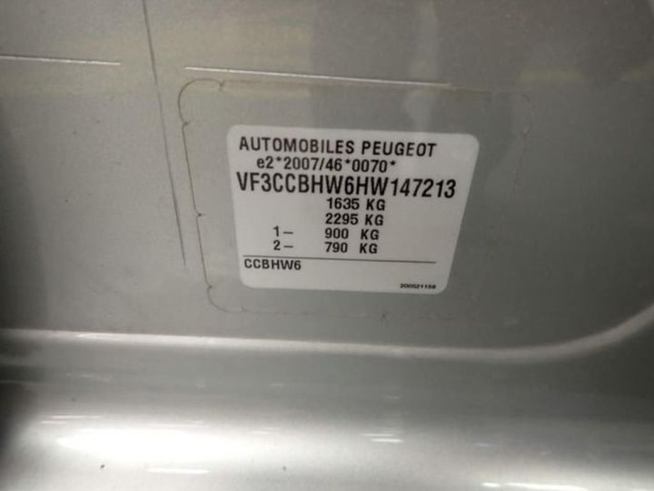 Photo 14 VIN: VF3CCBHW6HW147213 - PEUGEOT 208 