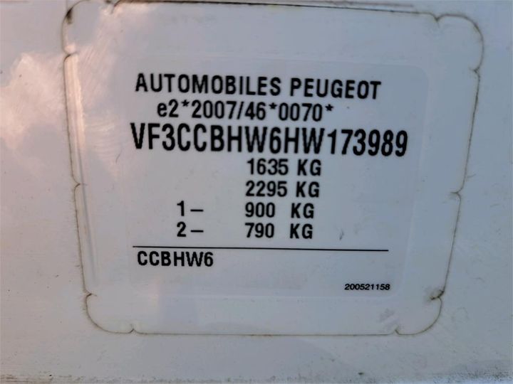 Photo 8 VIN: VF3CCBHW6HW173989 - PEUGEOT 208 AFFAIRE 