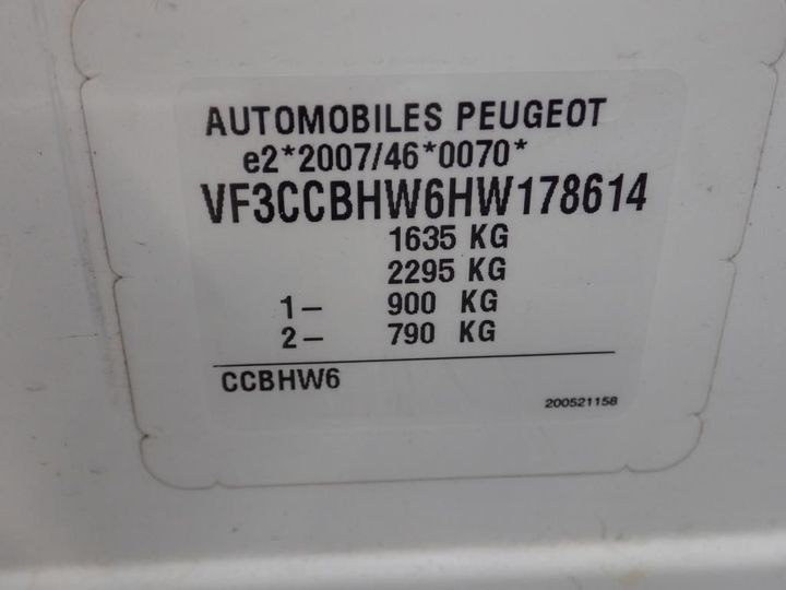 Photo 13 VIN: VF3CCBHW6HW178614 - PEUGEOT 208 AFFAIRE 