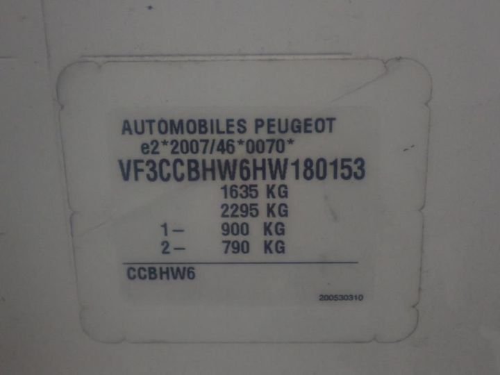 Photo 14 VIN: VF3CCBHW6HW180153 - PEUGEOT 208 AFFAIRE 