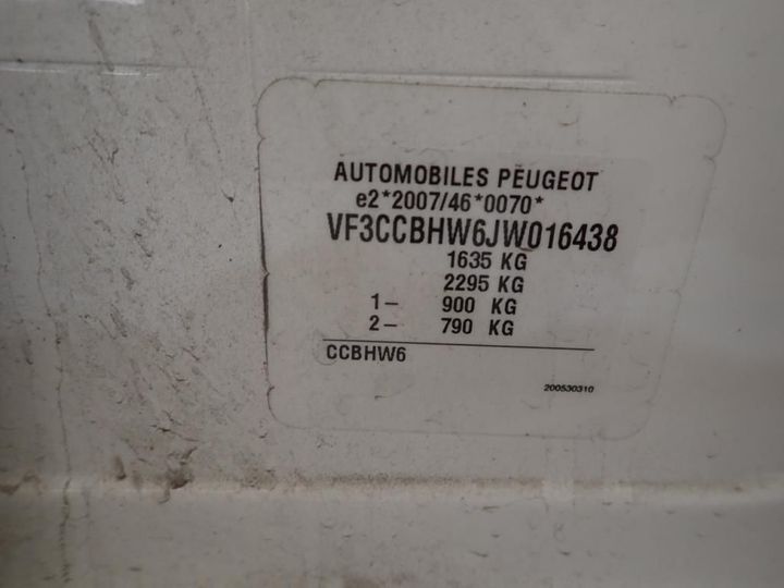 Photo 13 VIN: VF3CCBHW6JW016438 - PEUGEOT 208 5P AFFAIRE (2 SEATS) 