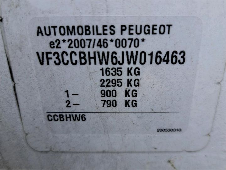 Photo 7 VIN: VF3CCBHW6JW016463 - PEUGEOT 208 AFFAIRE 