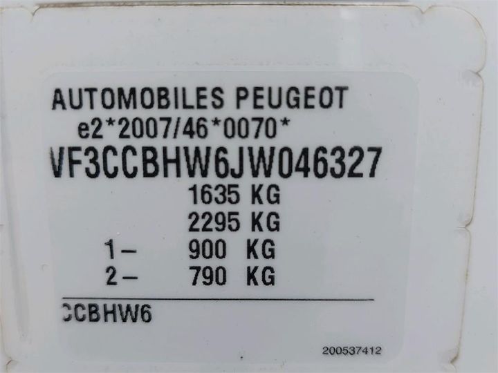 Photo 8 VIN: VF3CCBHW6JW046327 - PEUGEOT 208 