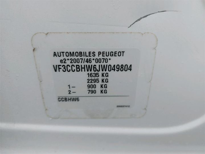 Photo 8 VIN: VF3CCBHW6JW049804 - PEUGEOT 208 AFFAIRE 