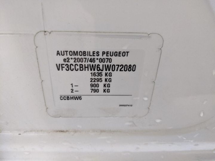 Photo 12 VIN: VF3CCBHW6JW072080 - PEUGEOT 208 AFFAIRE 