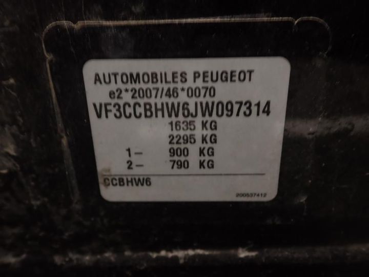 Photo 21 VIN: VF3CCBHW6JW097314 - PEUGEOT 208 5P AFFAIRE (2 SEATS) 