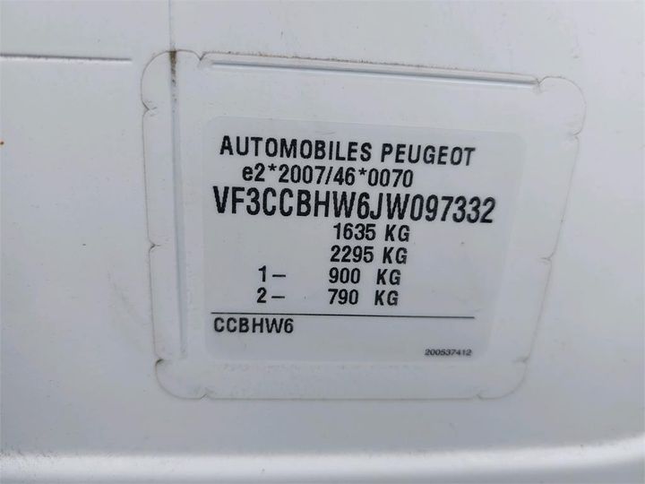 Photo 8 VIN: VF3CCBHW6JW097332 - PEUGEOT 208 AFFAIRE 