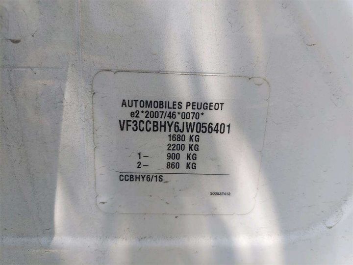 Photo 15 VIN: VF3CCBHY6JW056401 - PEUGEOT 208 