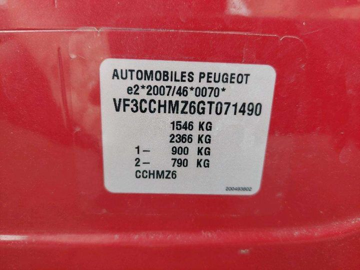 Photo 8 VIN: VF3CCHMZ6GT071490 - PEUGEOT 208 