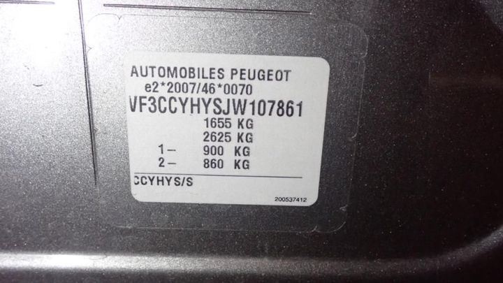 Photo 15 VIN: VF3CCYHYSJW107861 - PEUGEOT 208 