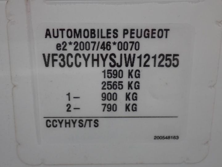 Photo 12 VIN: VF3CCYHYSJW121255 - PEUGEOT 208 AFFAIRE 