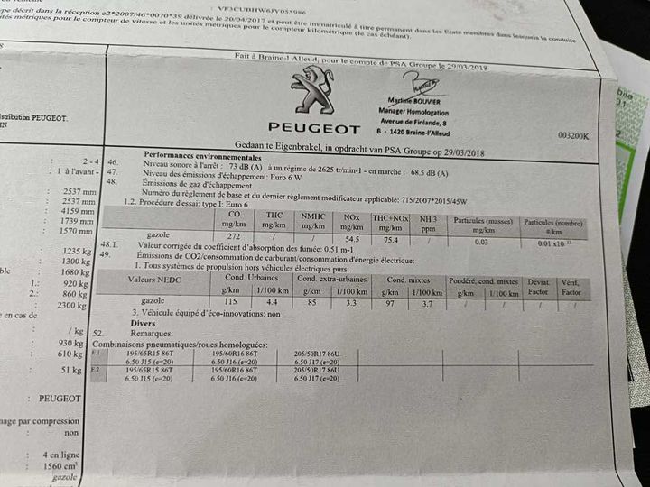 Photo 13 VIN: VF3CUBHW6JY055986 - PEUGEOT 2008 FL&#3916 