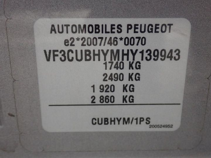 Photo 12 VIN: VF3CUBHYMHY139943 - PEUGEOT 2008 