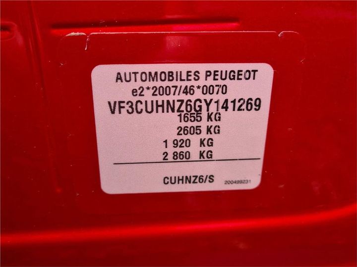 Photo 13 VIN: VF3CUHNZ6GY141269 - PEUGEOT 2008 