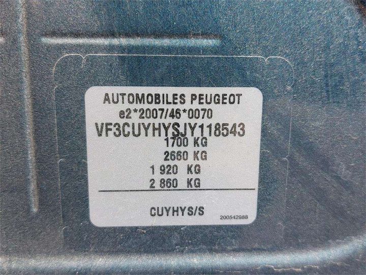 Photo 8 VIN: VF3CUYHYSJY118543 - PEUGEOT 2008 