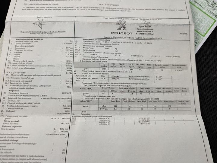 Photo 12 VIN: VF3CUYHYSJY168452 - PEUGEOT 2008 FL&#3916 