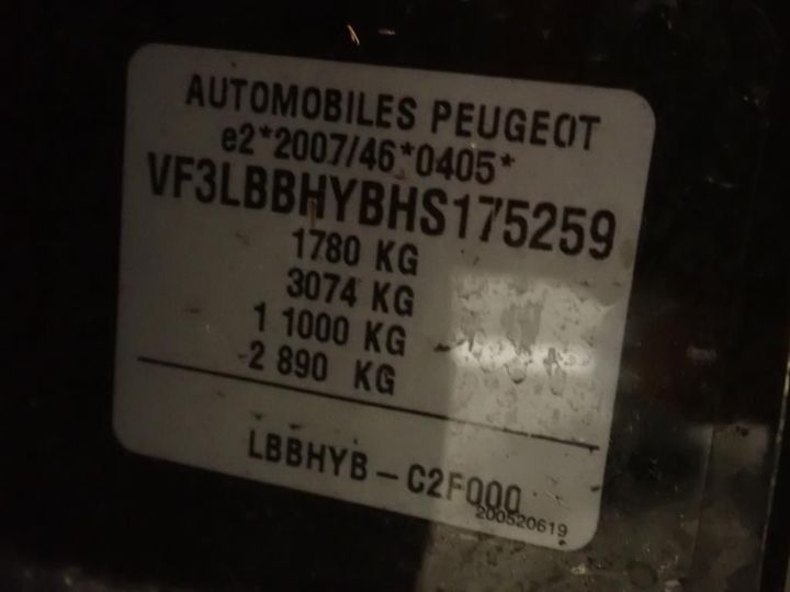 Photo 13 VIN: VF3LBBHYBHS175259 - PEUGEOT 308 5P AFFAIRE (2 SEATS) 