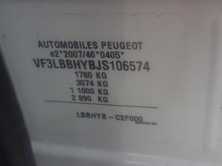 Photo 12 VIN: VF3LBBHYBJS106574 - PEUGEOT 308 