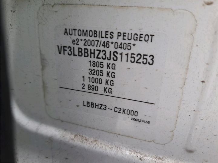 Photo 8 VIN: VF3LBBHZ3JS115253 - PEUGEOT 308 