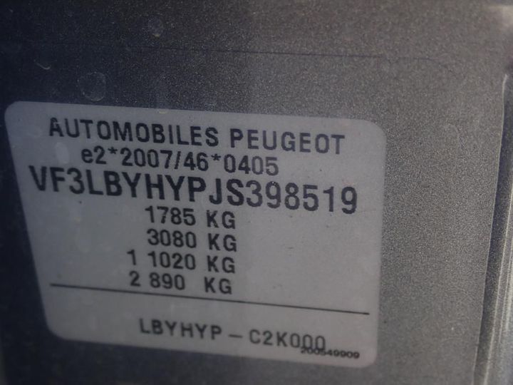 Photo 12 VIN: VF3LBYHYPJS398519 - PEUGEOT 308 5P 