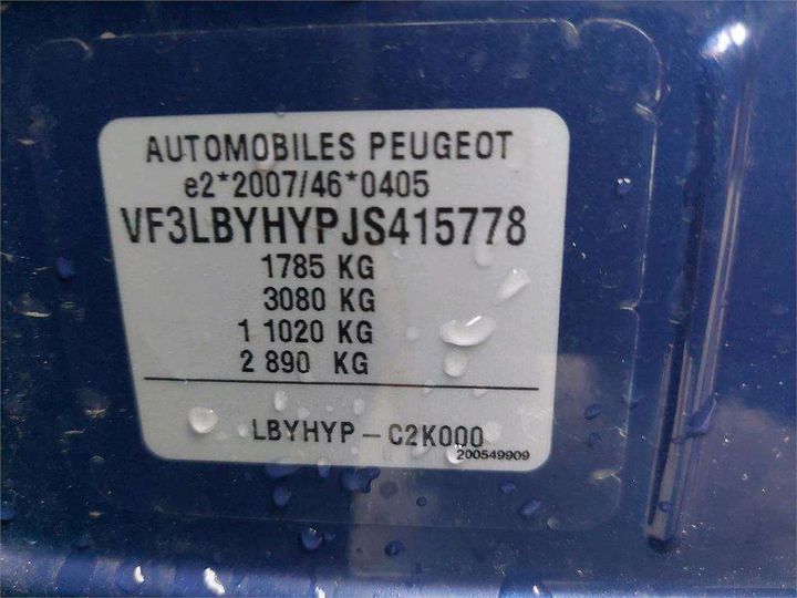 Photo 8 VIN: VF3LBYHYPJS415778 - PEUGEOT 308 