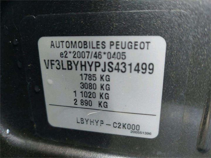 Photo 8 VIN: VF3LBYHYPJS431499 - PEUGEOT 308 