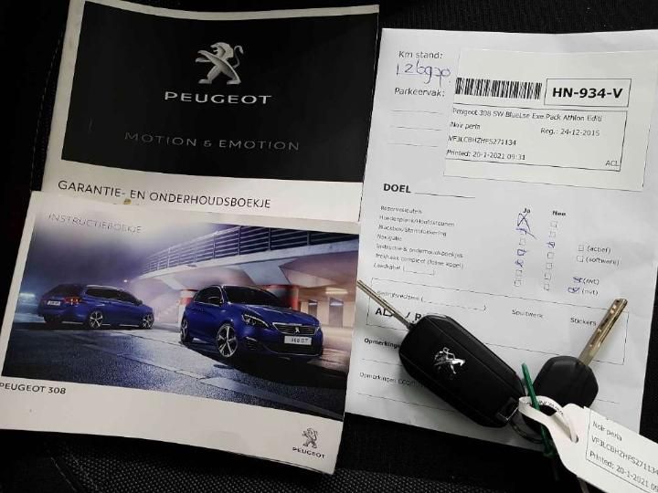 Photo 21 VIN: VF3LCBHZHFS271134 - PEUGEOT 308 SW 