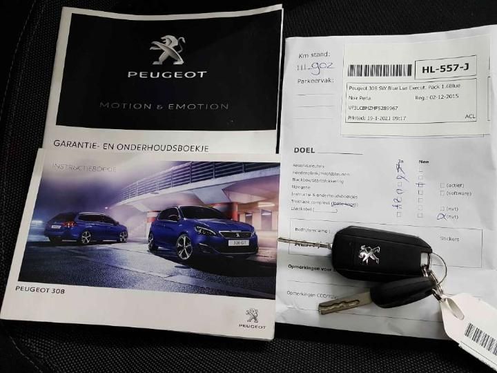 Photo 21 VIN: VF3LCBHZHFS289967 - PEUGEOT 308 SW 