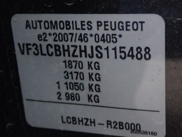 Photo 14 VIN: VF3LCBHZHJS115488 - PEUGEOT 308 SW 