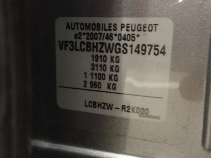 Photo 12 VIN: VF3LCBHZWGS149754 - PEUGEOT 308 SW 