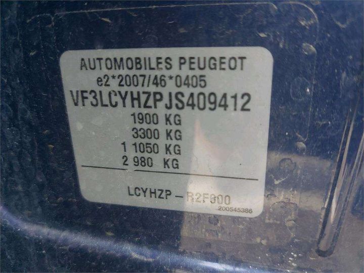 Photo 8 VIN: VF3LCYHZPJS409412 - PEUGEOT 308 SW 