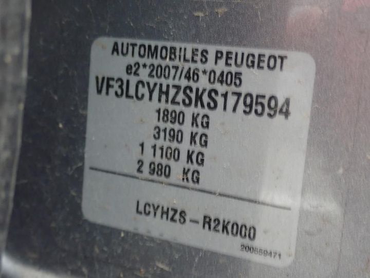 Photo 10 VIN: VF3LCYHZSKS179594 - PEUGEOT 308 