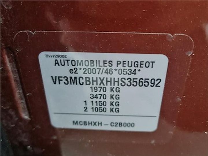 Photo 12 VIN: VF3MCBHXHHS356592 - PEUGEOT 3008 DIESEL - 2016 