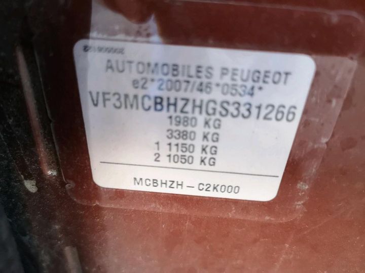 Photo 8 VIN: VF3MCBHZHGS331266 - PEUGEOT 3008 