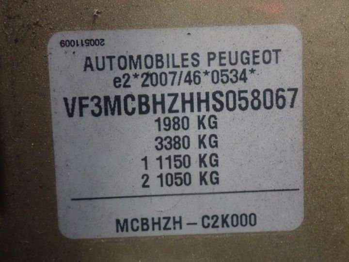 Photo 12 VIN: VF3MCBHZHHS058067 - PEUGEOT 3008 