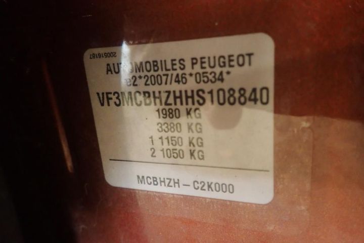 Photo 11 VIN: VF3MCBHZHHS108840 - PEUGEOT 3008 