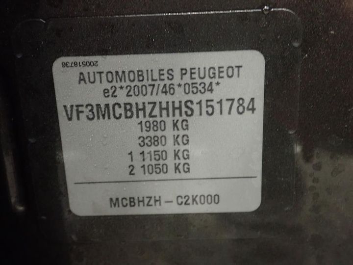 Photo 11 VIN: VF3MCBHZHHS151784 - PEUGEOT 3008 