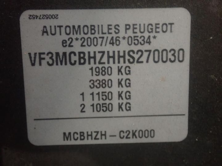 Photo 12 VIN: VF3MCBHZHHS270030 - PEUGEOT 3008 