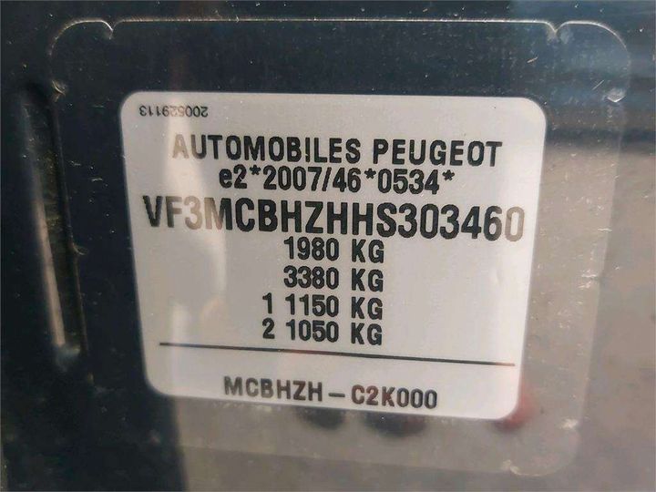 Photo 16 VIN: VF3MCBHZHHS303460 - PEUGEOT 3008 