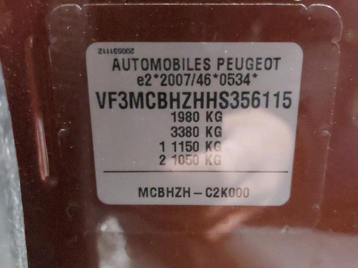 Photo 8 VIN: VF3MCBHZHHS356115 - PEUGEOT 3008 