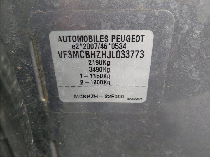 Photo 8 VIN: VF3MCBHZHJL033773 - PEUGEOT 5008 