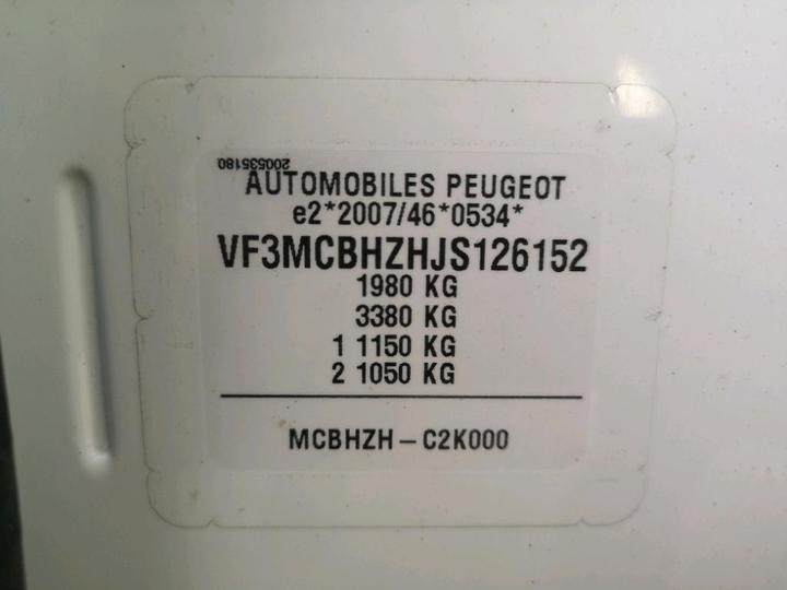 Photo 8 VIN: VF3MCBHZHJS126152 - PEUGEOT 3008 