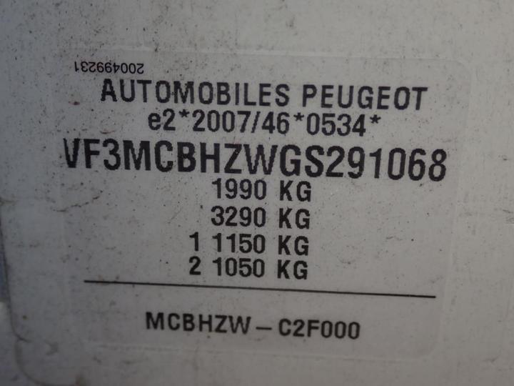 Photo 12 VIN: VF3MCBHZWGS291068 - PEUGEOT 3008 