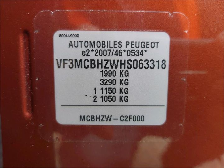 Photo 8 VIN: VF3MCBHZWHS063318 - PEUGEOT 3008 