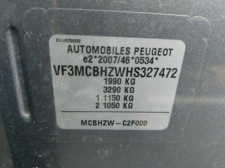 Photo 8 VIN: VF3MCBHZWHS327472 - PEUGEOT 3008 