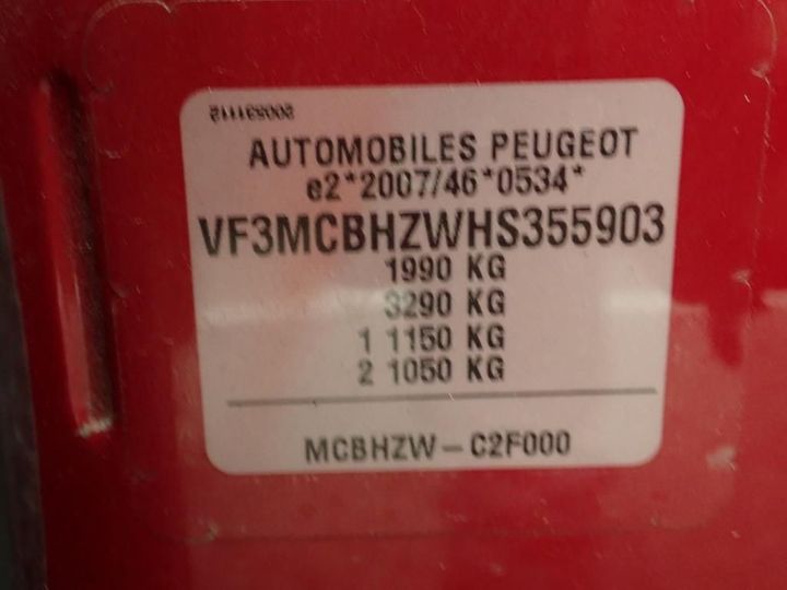 Photo 11 VIN: VF3MCBHZWHS355903 - PEUGEOT 3008 