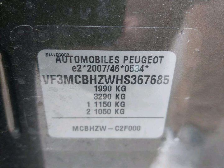 Photo 8 VIN: VF3MCBHZWHS367685 - PEUGEOT 3008 