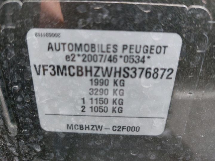 Photo 8 VIN: VF3MCBHZWHS376872 - PEUGEOT 3008 